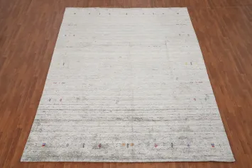 Subdued Elegance Gabbeh Area Rug 9x12 with Touches of Colorful Charm