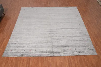 Gray Gabbeh Area Rug 12x12 Perfect for Understated Elegance