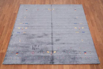 Tribal Gabbeh Square Handmade Rug 5x5