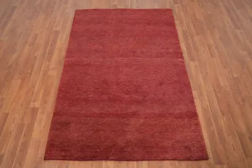 Vibrant Handmade Gabbeh Oriental Rug 4x6 for Contemporary Interiors