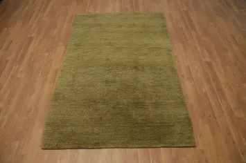 Elegant Olive Green Gabbeh Rug 4x6 for Contemporary Living Spaces