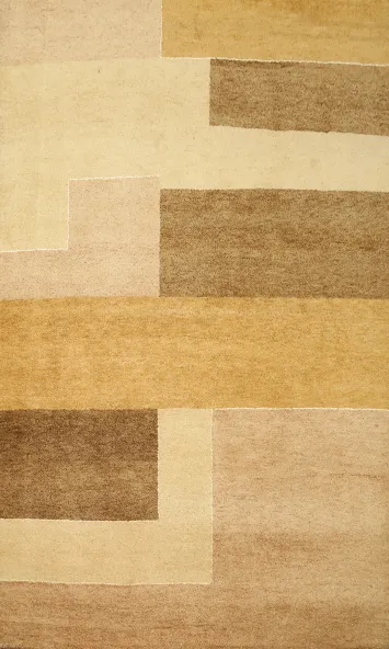 Modern Wool Geometric Gabbeh Area Rug 6x8