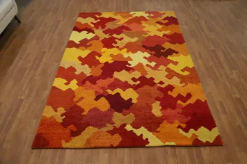 Geometric Wool Gabbeh Modern Area Rug 6x10