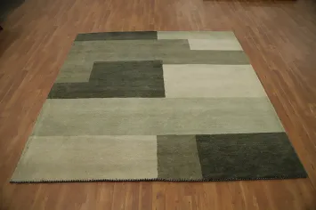 Handmade Wool Gabbeh Modern Area Rug 7x7