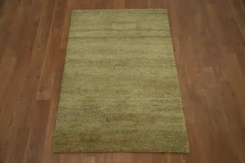 Elegant Green Toned Gabbeh Rug 2x3 for Modern Interiors Collection