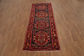Tribal Geometric Ardebil Persian Runner Rug 3x10