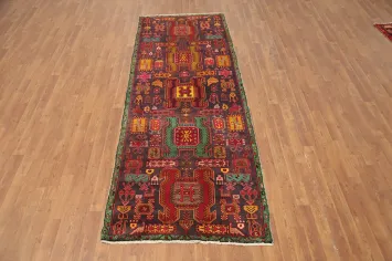 Animals Wool Tribal Ardebil Persian Runner Rug 3x10
