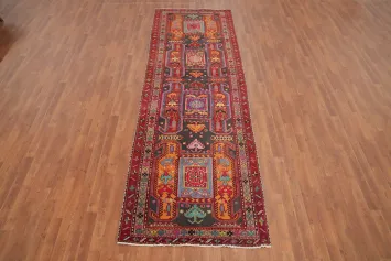 Tribal Geometric Ardebil Persian Runner Rug 4x11