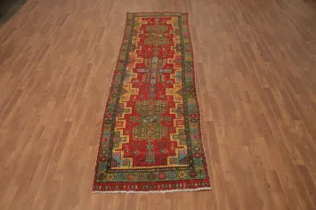 Geometric Tabriz Persian Runner Rug 3x11