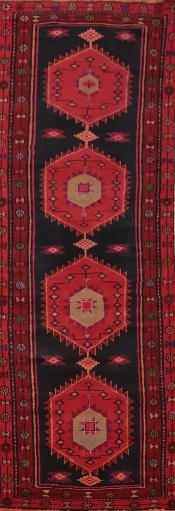 Handmade Wool Ardebil Persian Runner Rug 3x11