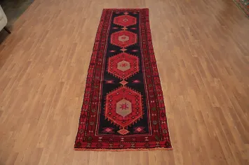 Handmade Wool Ardebil Persian Runner Rug 3x11