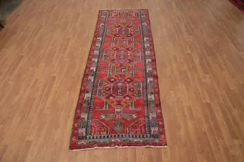 Geometric Wool Ardebil Persian Runner Rug 3x10