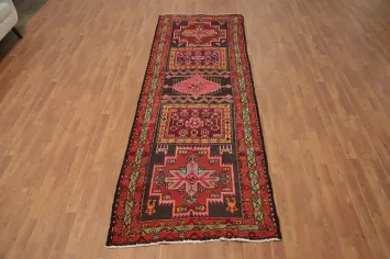 Tribal Geometric Ardebil Persian Runner Rug 4x11