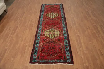 Handmade Wool Ardebil Persian Runner Rug 3x11