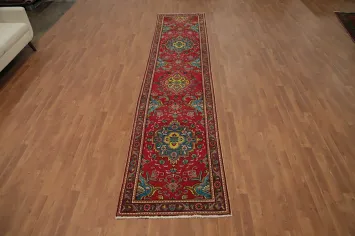 Handmade Wool Tabriz Persian Runner Rug 3x13