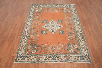Handmade Wool Medallion Tabriz Persian Rug 5x7