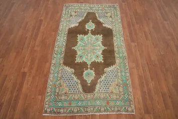 Traditional Brown Wool Tabriz Persian Rug 3x6