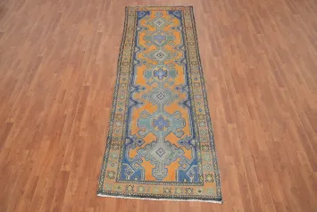 Geometric Hamedan Persian Runner Rug 3x10