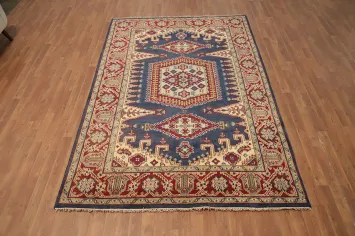 Handmade Blue Viss Oriental Area Rug 6x9