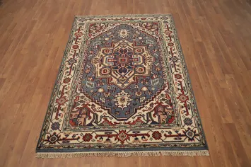 Geometric Heriz Serapi Handmade Rug 4x6