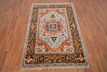 Geometric Heriz Serapi Oriental Rug 4x6