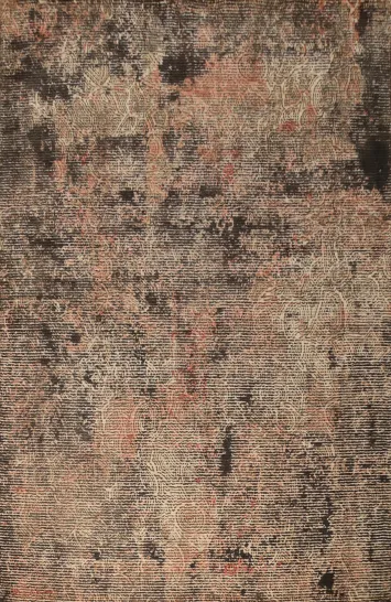 Distressed Look Abstract Area Rug 5x8