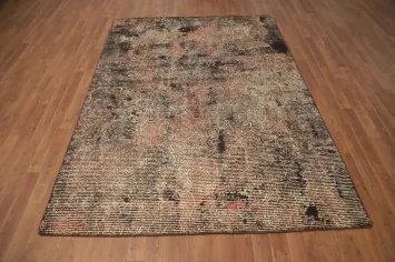 Distressed Look Abstract Area Rug 5x8