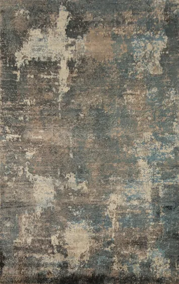 Subtle Distressed Look Texture Abstract Area Rug 5x8