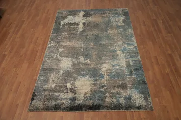Subtle Distressed Look Texture Abstract Area Rug 5x8