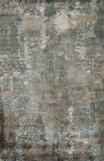 Modern Neutral Toned Abstract Area Rug 6x8 with Textured Details