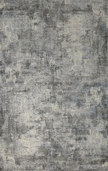 Elegant Distressed Look Abstract Area Rug 6x8
