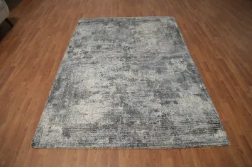 Elegant Distressed Look Abstract Area Rug 6x8