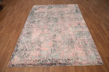 Modern Fusion: Blended Tones Abstract Area Rug 6x8