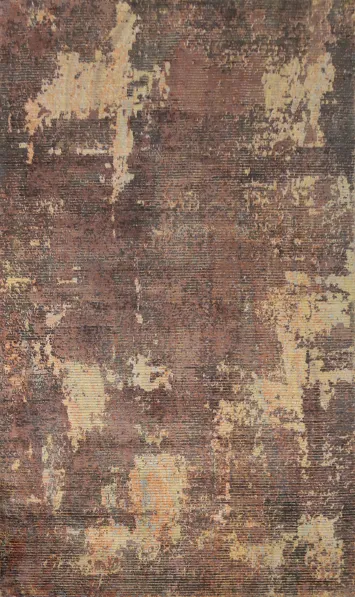 Rustic Elegance Earthy Tones Abstract Area Rug 5x8