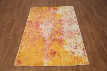 Vibrant Hues: Modern Artistic Abstract Area Rug 4x6
