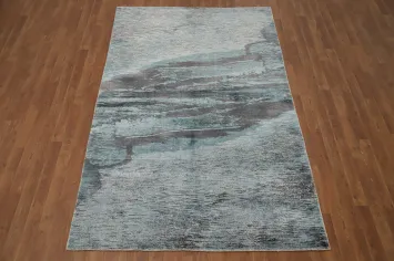Handmade Abstract Oriental Area Rug 5x8