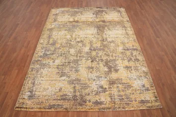 Distressed Look Abstract Oriental Area Rug 6x8