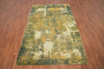 Distressed Look Abstract Oriental Area Rug 5x8
