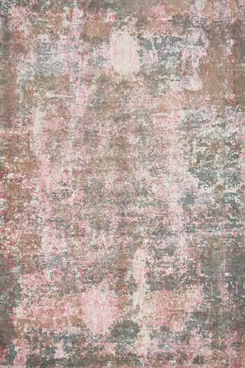 Chic Abstract Area Rug 5x8 with Blush Tones and Distressed Look