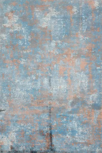 Elegant Abstract Blue Abstract Area Rug 5x8 for Modern Spaces