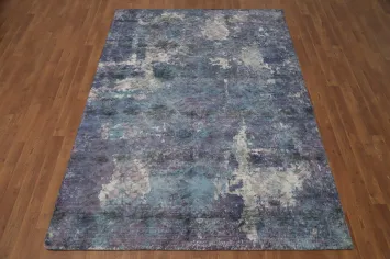 Distressed Look Abstract Oriental Area Rug 5x8