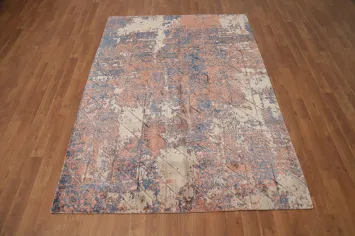 Rustic Charm: Distressed Look Pattern Abstract Rug 5x7