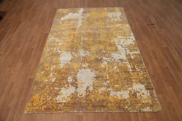 Distressed Look Abstract Area Rug 5x8 for Elegant Living Room Decor