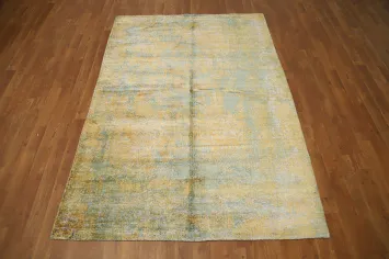 Distressed Look Abstract Modern Rug 4x7