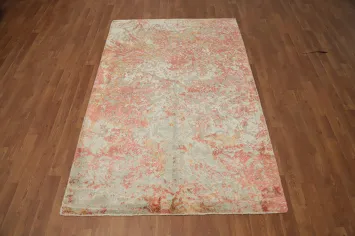 Transform Your Room with This Soft Blush Abstract Rug 4x6