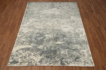 Elegant Abstract Rug 5x7 with Cool Tones for Modern Interiors