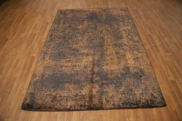 Handmade Distressed Look Abstract Area Rug 6x8