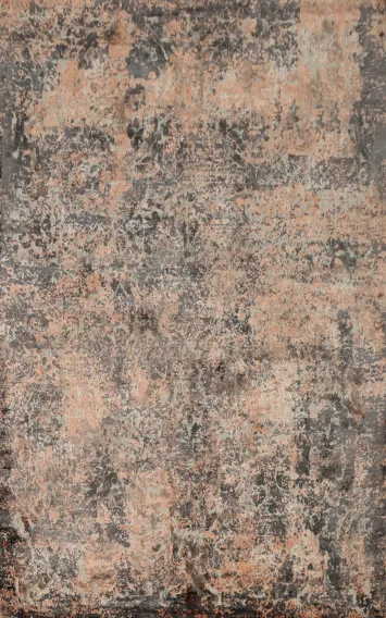 Distressed Look Abstract Oriental Area Rug 6x8