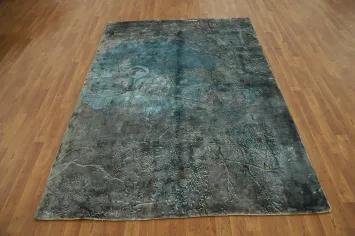Elegant Nightscape Abstract Area Rug 6x8 with Moonlit Design