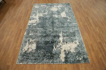 Distressed Look Abstract Area Rug 5x8